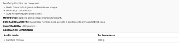 L-CARNITINE 1000 Self - immagine 2